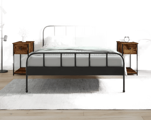 Vidaxl Nattbord 2 stk røkt eik