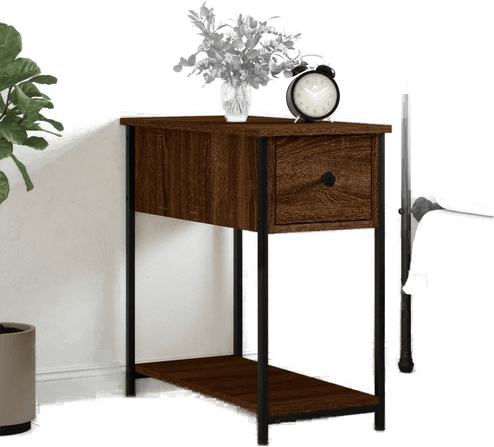 Vidaxl Nattbord brun eik 30x60 cm