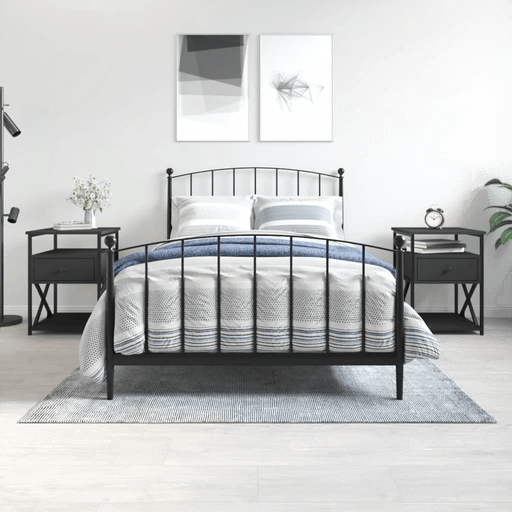 Vidaxl Nattbord 2 stk svart 40x42 cm