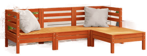 Vidaxl Hagesofa uten armlener voksbrun