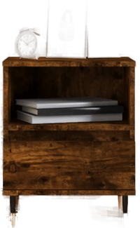 Vidaxl Nattbord røkt eik 40x35 cm