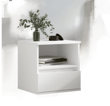 Vidaxl Nattbord hvit 40x35 cm