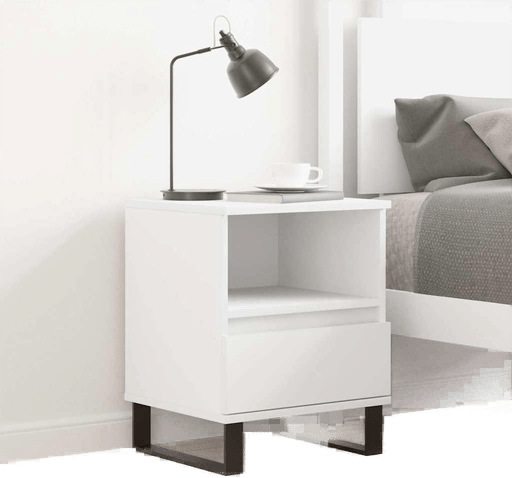 Vidaxl Nattbord hvit 40x35 cm