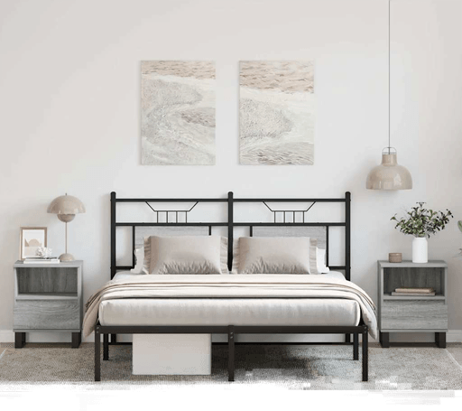 Vidaxl Nattbord 2 stk grå 40x35 cm