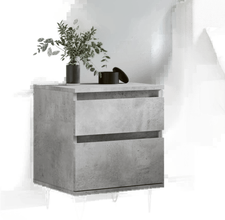 Vidaxl Nattbord betonggrå 40x35 cm