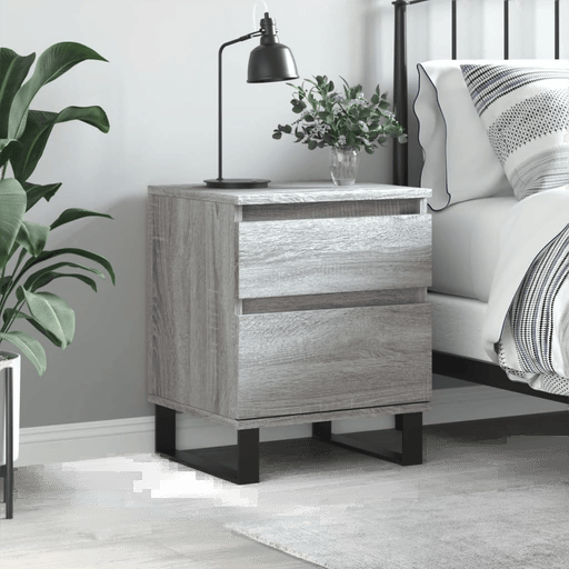 Vidaxl Nattbord grå sonoma 40x35x50 cm