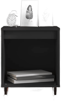 Vidaxl Nattbord svart 40x35 cm