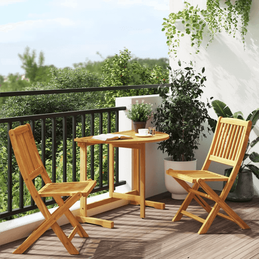 Vidaxl Sammenleggbar hagespisegruppe 3 deler