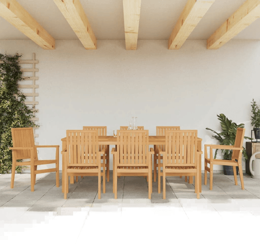 Vidaxl Utendørs spisestue 9 deler