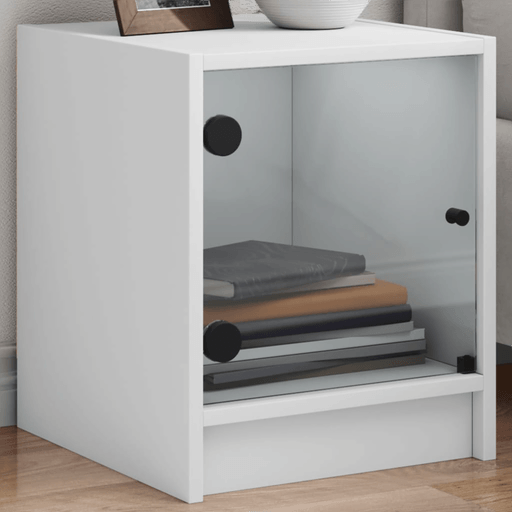 Vidaxl Nattbord med glassdører 35x37x42 cm