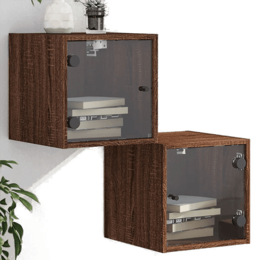 Vidaxl Nattbord brun eik 35x37x35 cm