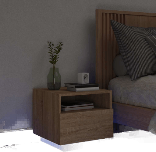 Vidaxl Nattbord LED sonoma eik