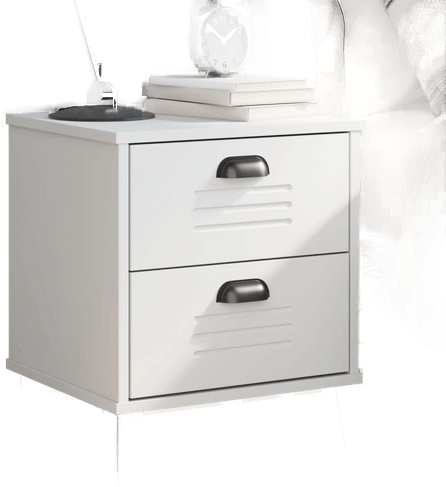 Vidaxl Nattbord VIKEN hvit