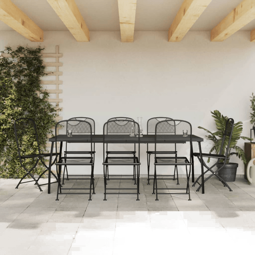 Vidaxl Utendørs spisestue 9 deler