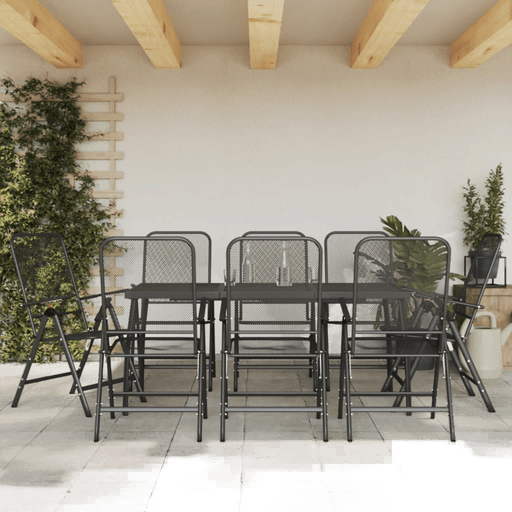 Vidaxl Utendørs spisestue 9 deler