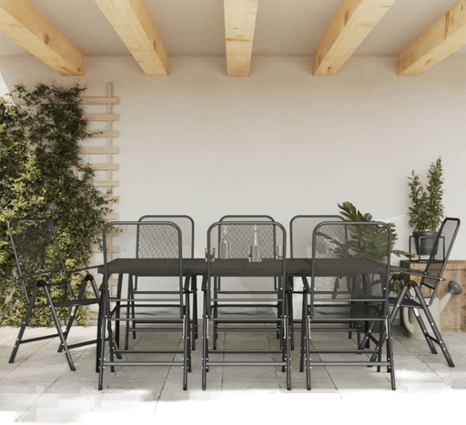 Vidaxl Utendørs spisestue 9 deler