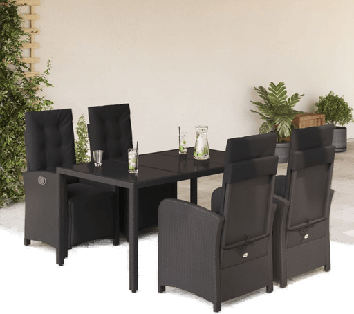 Vidaxl Hagespisegruppe 5 deler svart