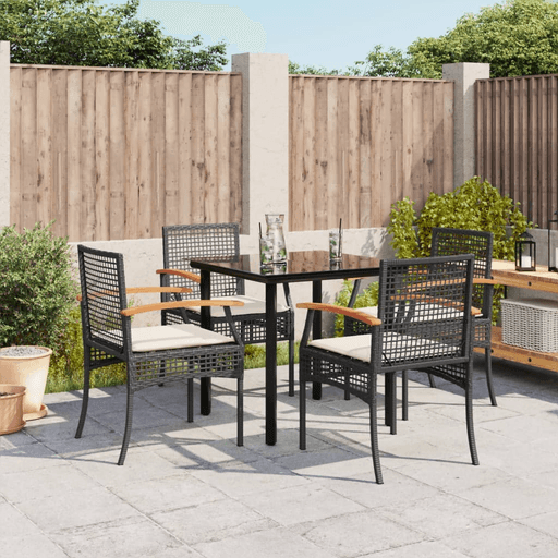 Vidaxl Hagespisegruppe 5 deler svart