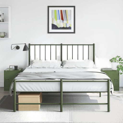 Vidaxl Nattbord 2 stk olivengrønn