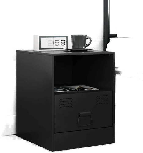 Vidaxl Nattbord svart 34,5x39 cm