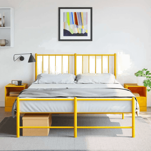 Vidaxl Nattbord 2 stk sennepsgul 34,5x39 cm