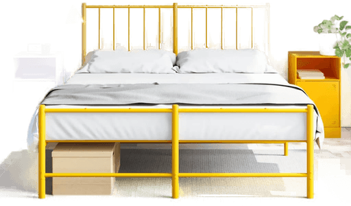 Vidaxl Nattbord 2 stk sennepsgul 34,5x39x62 cm