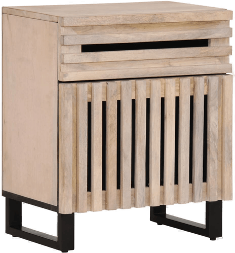 Vidaxl Nattbord hvit 50x34x60 cm