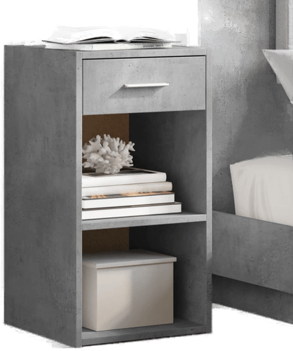 Vidaxl Nattbord 2 stk betonggrå 35x34x65 cm