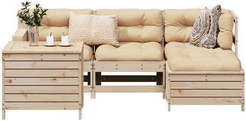 Vidaxl Hagesofasett 5 deler