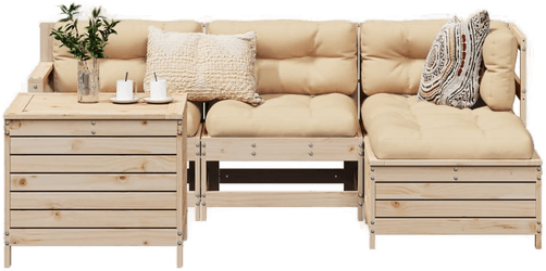 Vidaxl Hagesofasett 5 deler