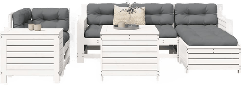Vidaxl Hagesofasett 7 deler