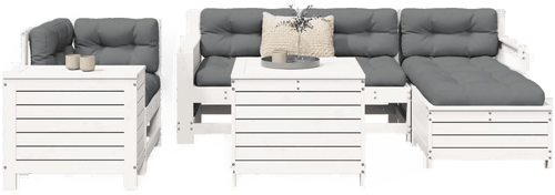 Vidaxl Hagesofasett 7 deler