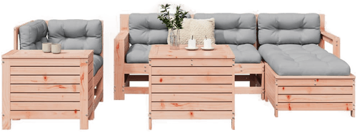 Vidaxl Hagesofasett 7 deler