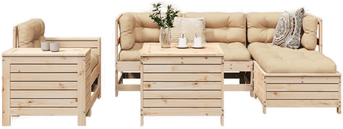 Vidaxl Hagesofasett 7 deler