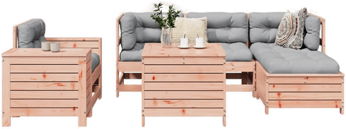 Vidaxl Hagesofasett 7 deler