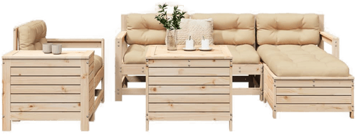 Vidaxl Hagesofasett 7 deler