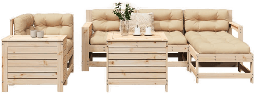 Vidaxl Hagesofasett 7 deler