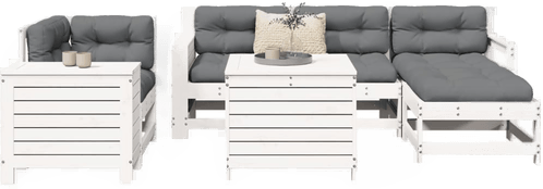 Vidaxl Hagesofasett 7 deler