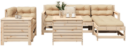 Vidaxl Hagesofasett 7 deler