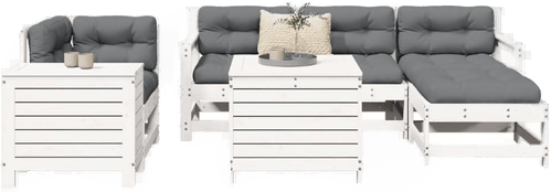 Vidaxl Hagesofasett 7 deler