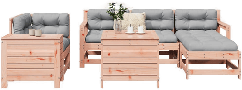 Vidaxl Hagesofasett 7 deler