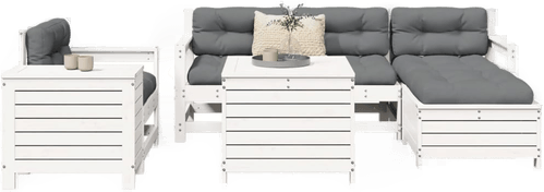 Vidaxl Hagesofasett 7 deler