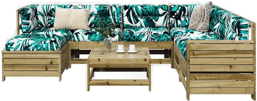 Vidaxl Hagesofasett 8 deler