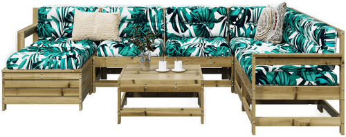 Vidaxl Hagesofasett 8 deler