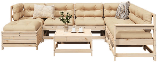 Vidaxl Hagesofasett 8 deler