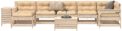 Vidaxl Hagesofasett 9 deler