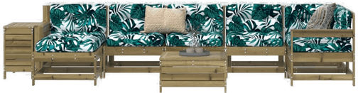 Vidaxl Hagesofasett 9 deler