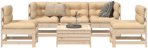 Vidaxl Hagesofasett 6 deler