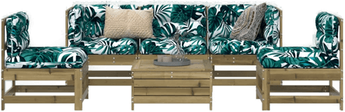 Vidaxl Hagesofasett 6 deler