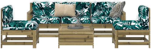 Vidaxl Hagesofasett 6 deler